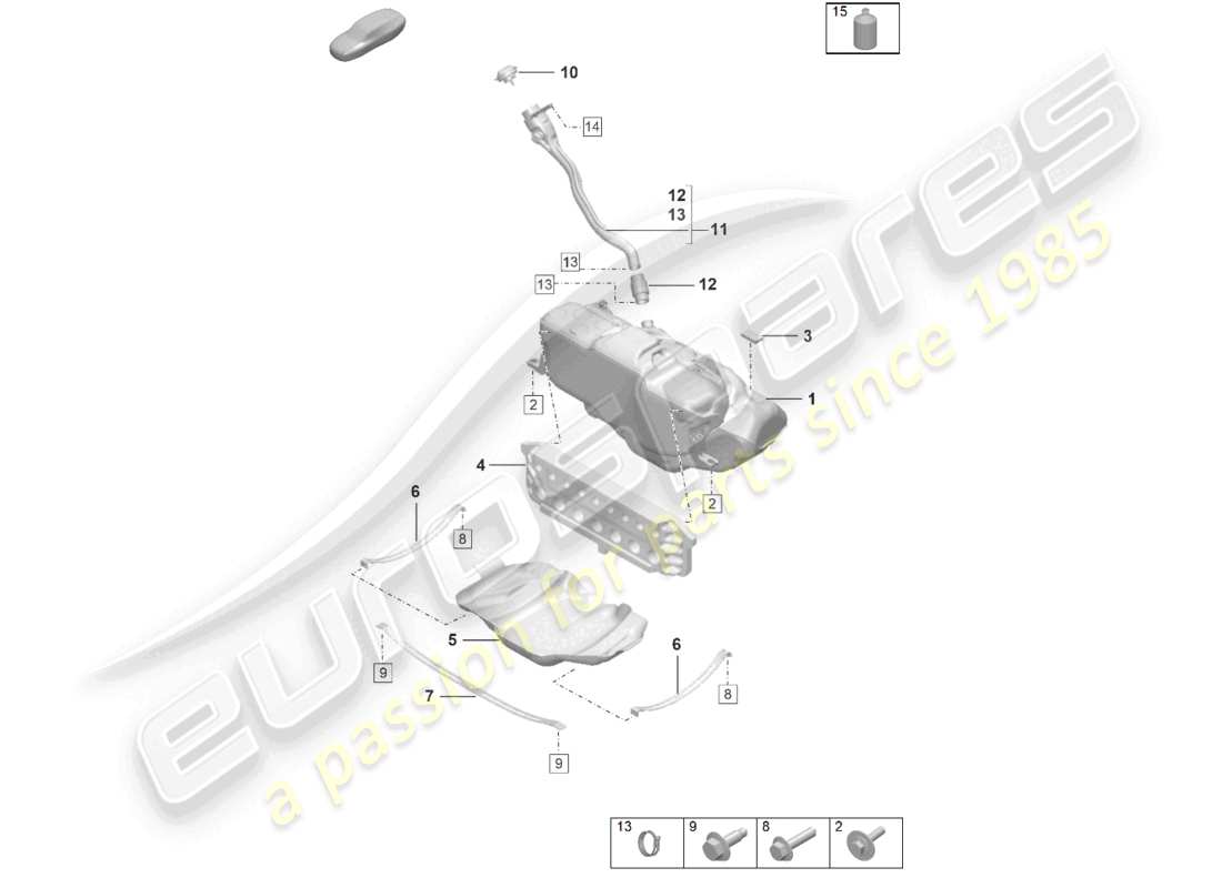 ein teilediagramm aus dem teilekatalog porsche 992