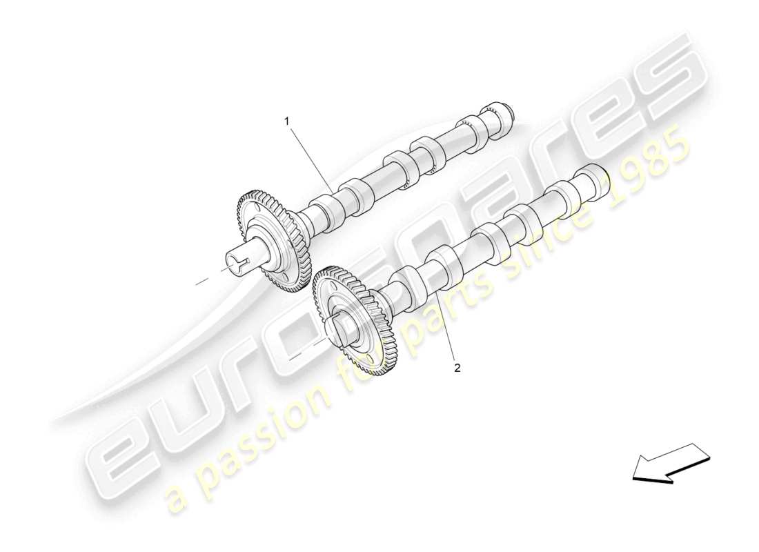 maserati levante (2017) rh zylinderkopf nockenwellen ersatzteildiagramm