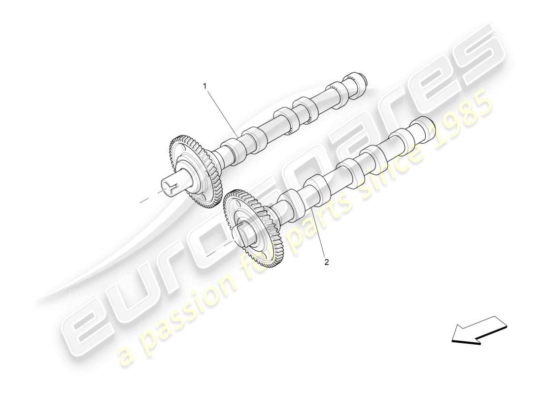 maserati levante (2020) rh zylinderkopf nockenwellen ersatzteildiagramm