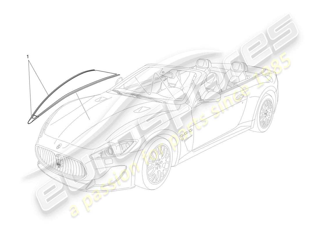 maserati grancabrio mc (2013) schilde, verkleidungen und abdeckplatten ersatzteildiagramm