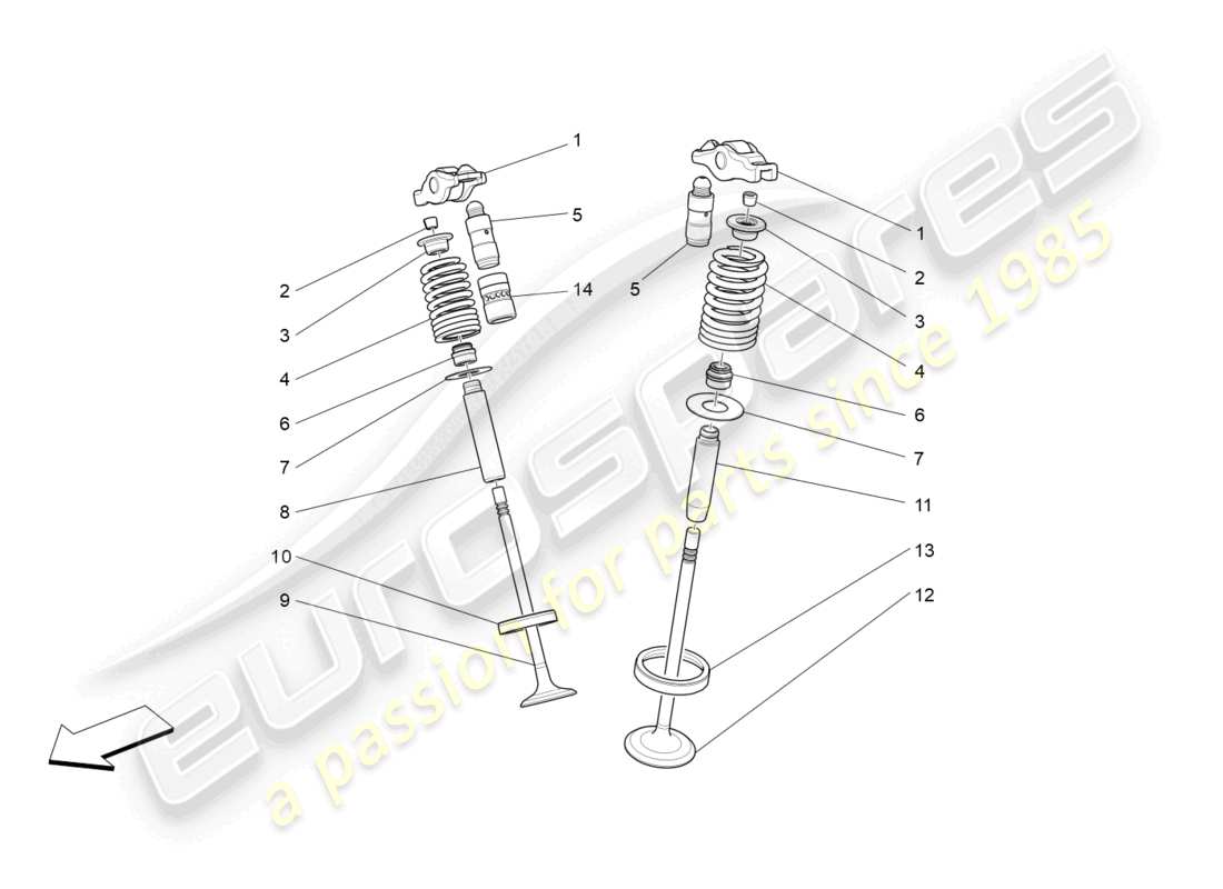 maserati levante modena s (2022) ventile ersatzteildiagramm