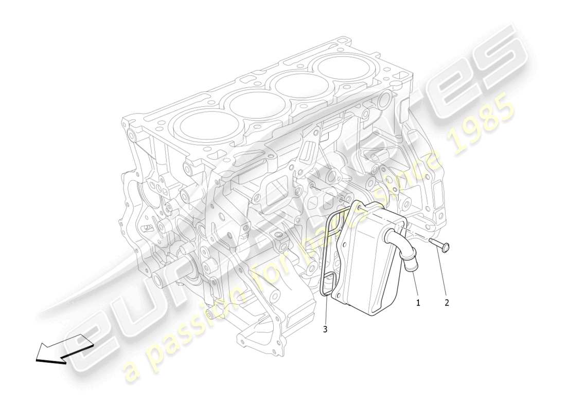 maserati ghibli fragment (2022) wärmetauscher teilediagramm
