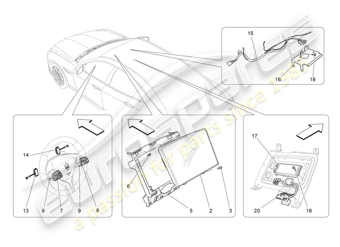 maserati quattroporte (2018) it-system-teilediagramm