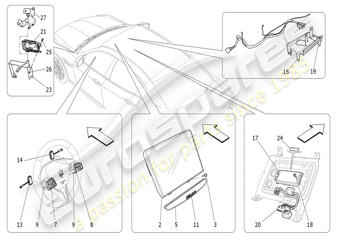 maserati ghibli (2021) it-system-teilediagramm