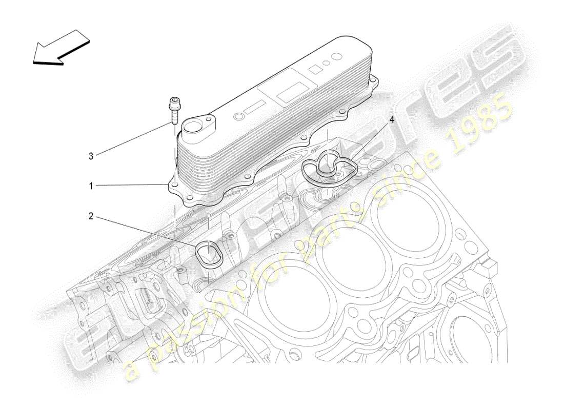 maserati ghibli (2021) wärmetauscher teilediagramm