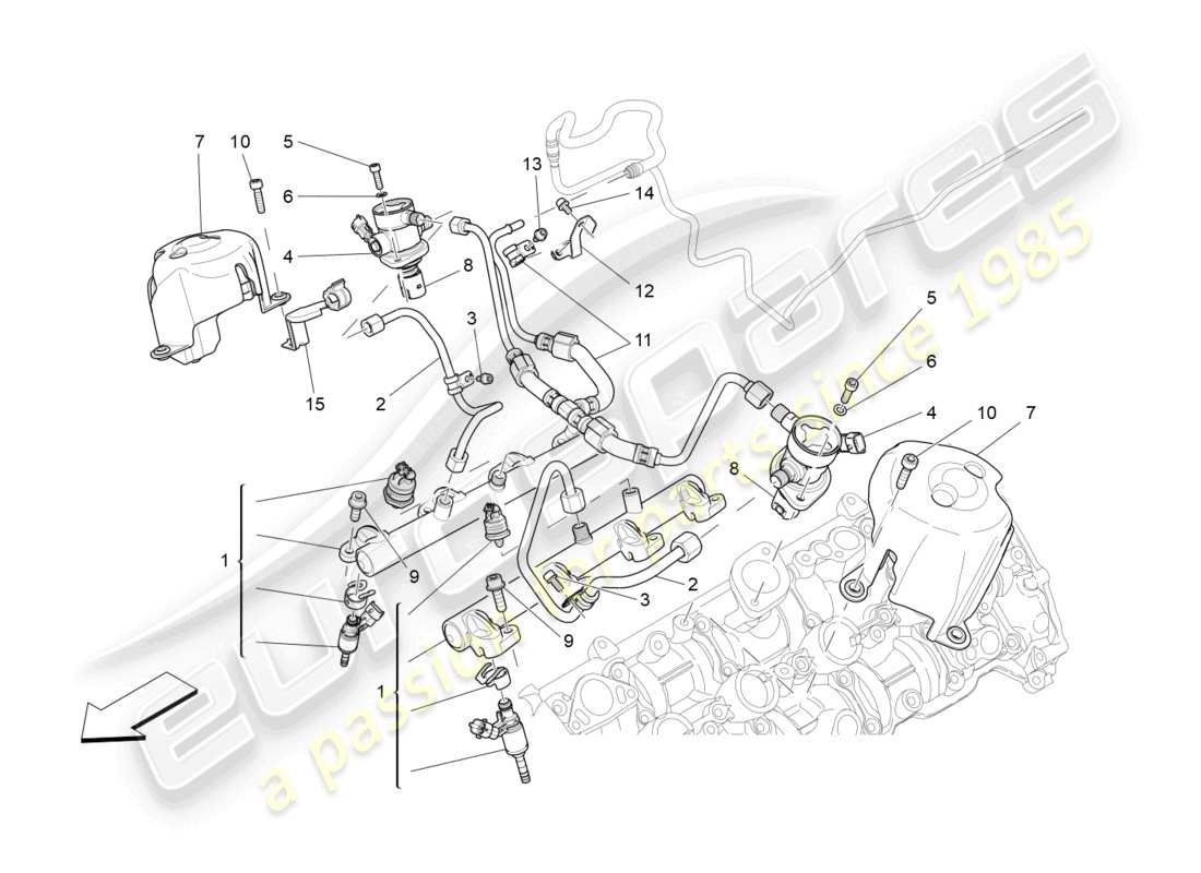 maserati levante gts (2020) kraftstoffpumpen und anschlussleitungen ersatzteildiagramm