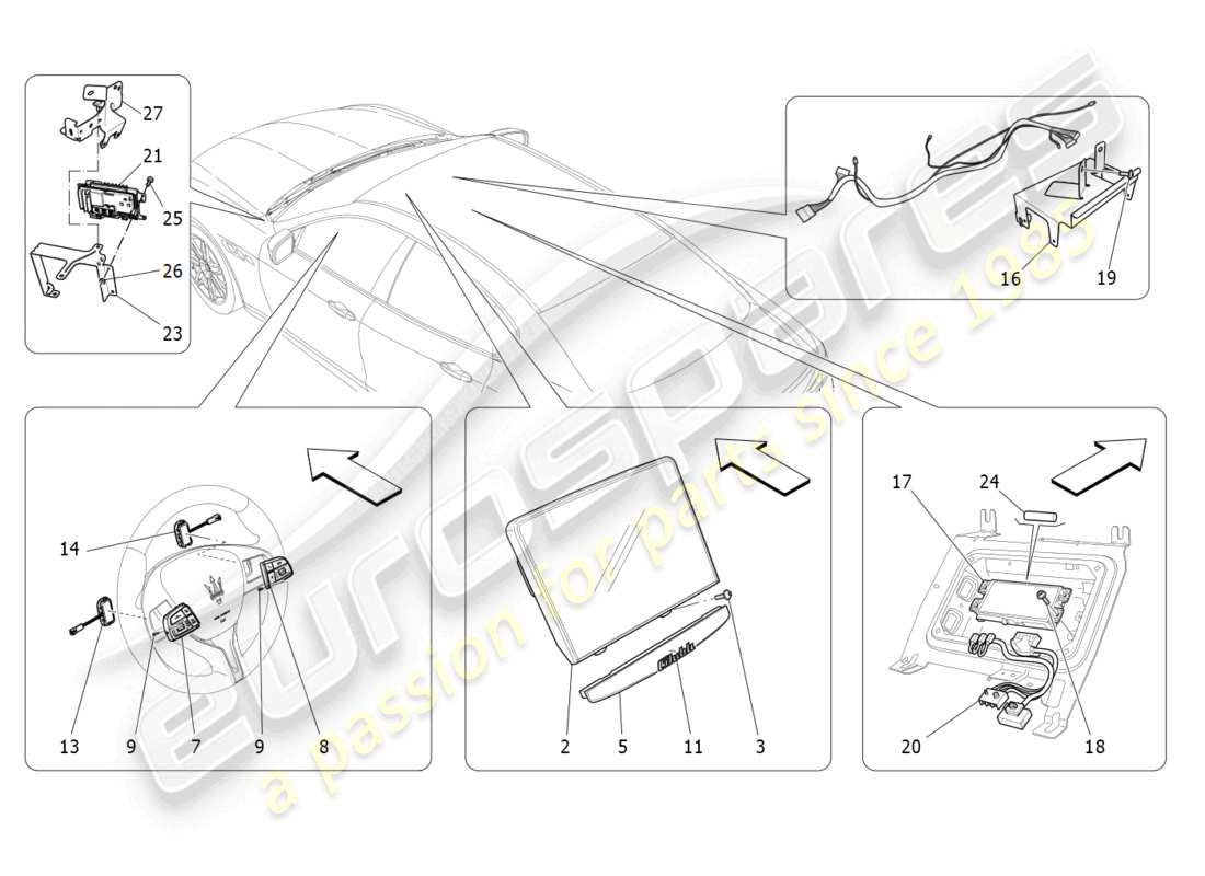 maserati ghibli fragment (2022) it system teilediagramm