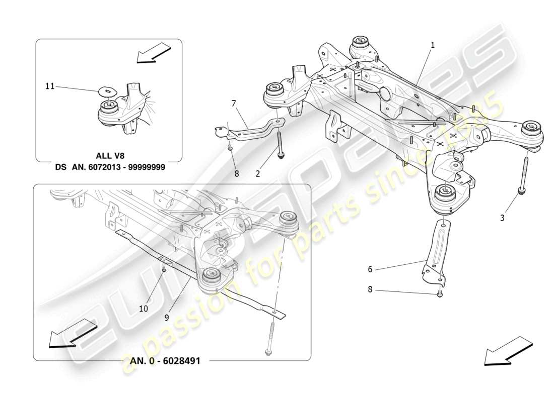 maserati levante (2017) hinteres fahrgestell teilediagramm