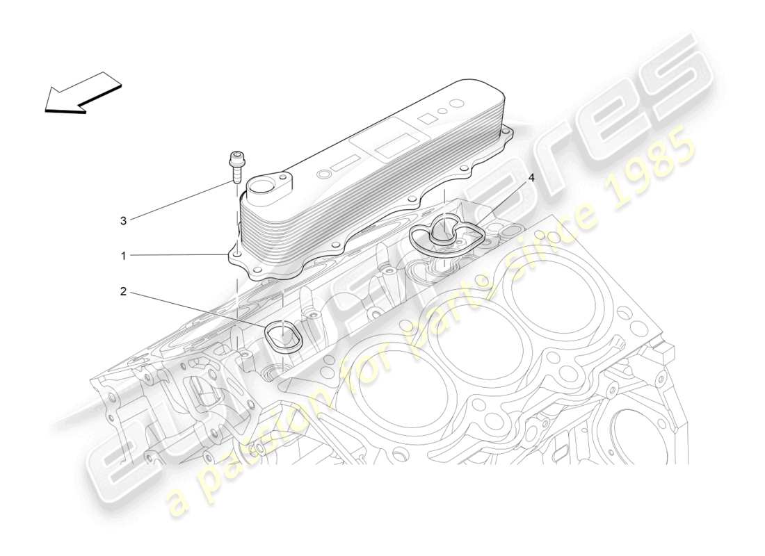 maserati levante tributo (2021) wärmetauscher teilediagramm