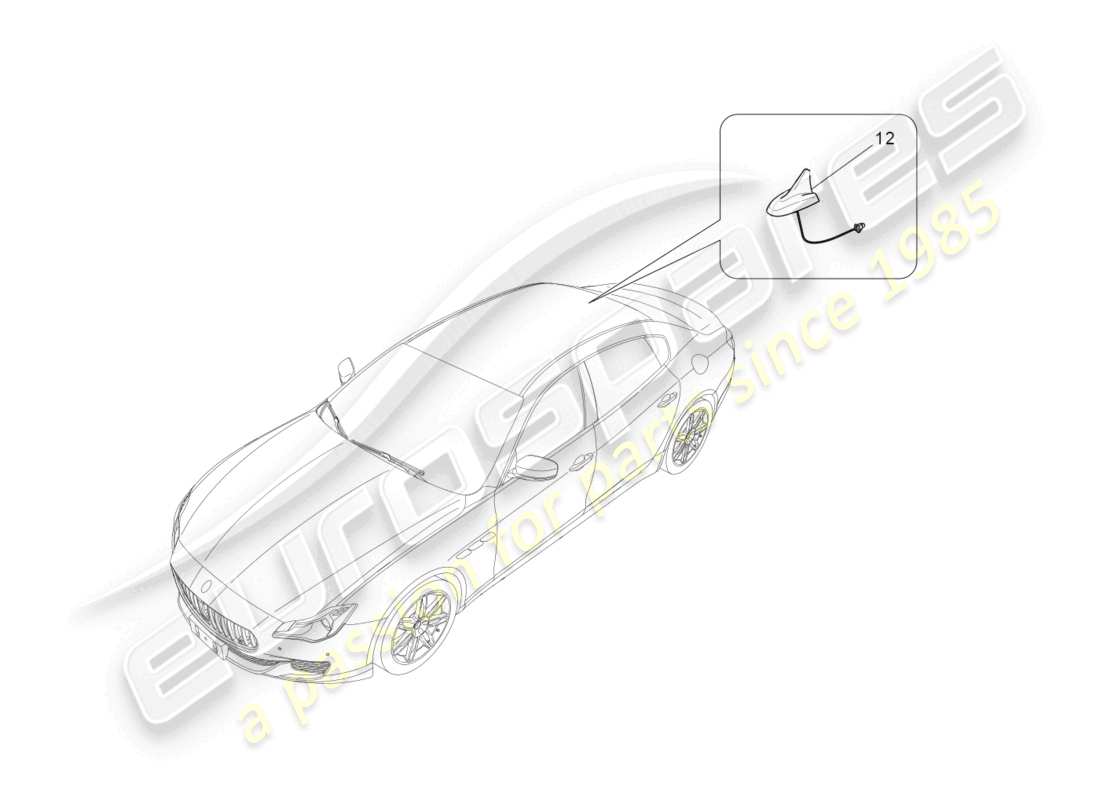 maserati quattroporte (2018) empfangs- und verbindungssystem teilediagramm
