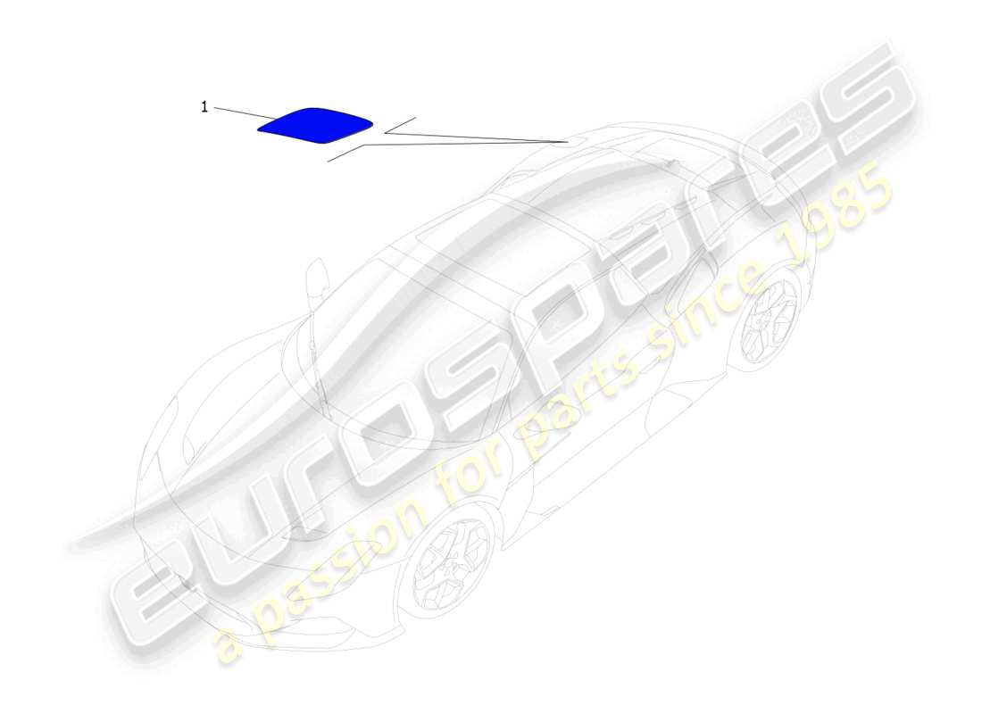 maserati mc20 cielo (2023) kraftstofftank-tür und bedienelemente teilediagramm