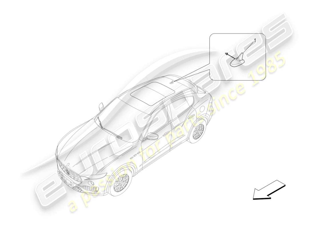 maserati levante (2019) empfangs- und verbindungssystem teilediagramm