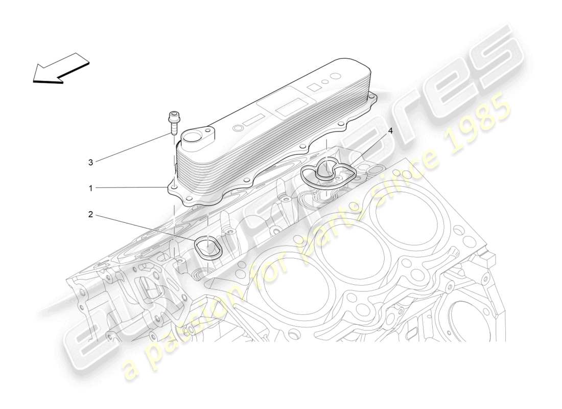 maserati levante modena s (2022) wärmetauscher teilediagramm