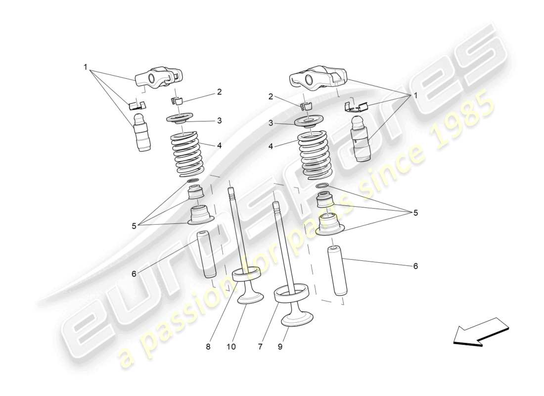 maserati levante (2020) ventile ersatzteildiagramm