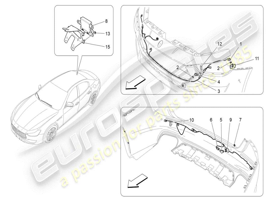 maserati ghibli (2021) parksensoren teilediagramm
