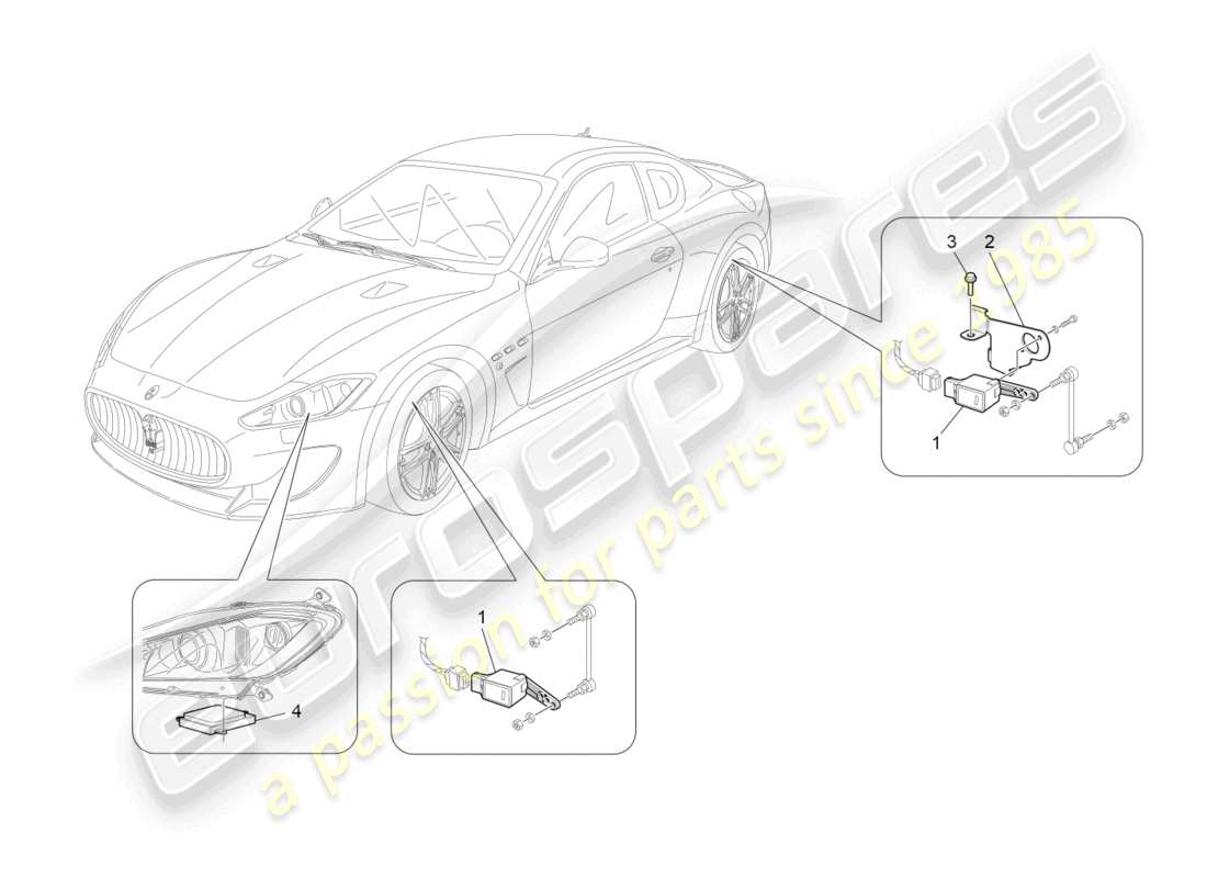 maserati granturismo mc stradale (2012) beleuchtungssystemsteuerung teilediagramm