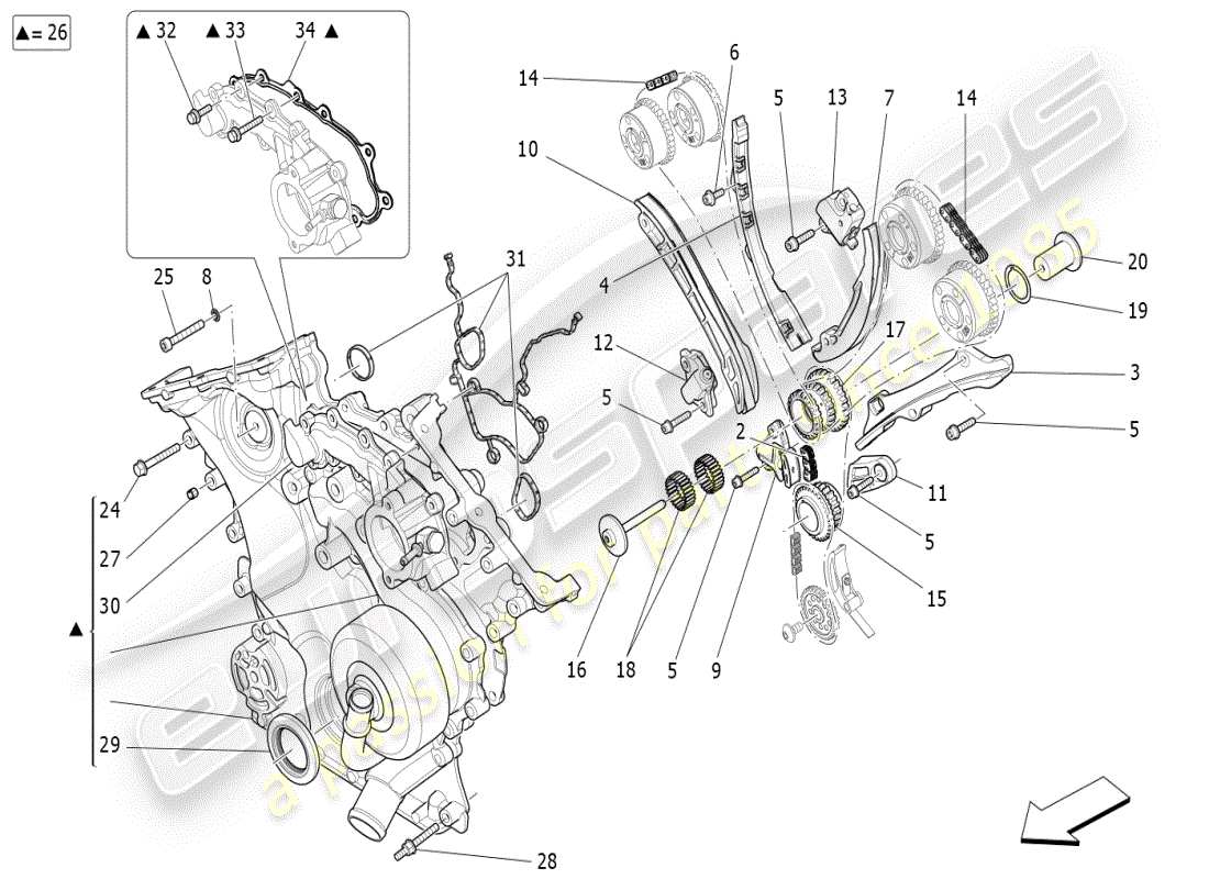 maserati ghibli (2021) timing-teilediagramm