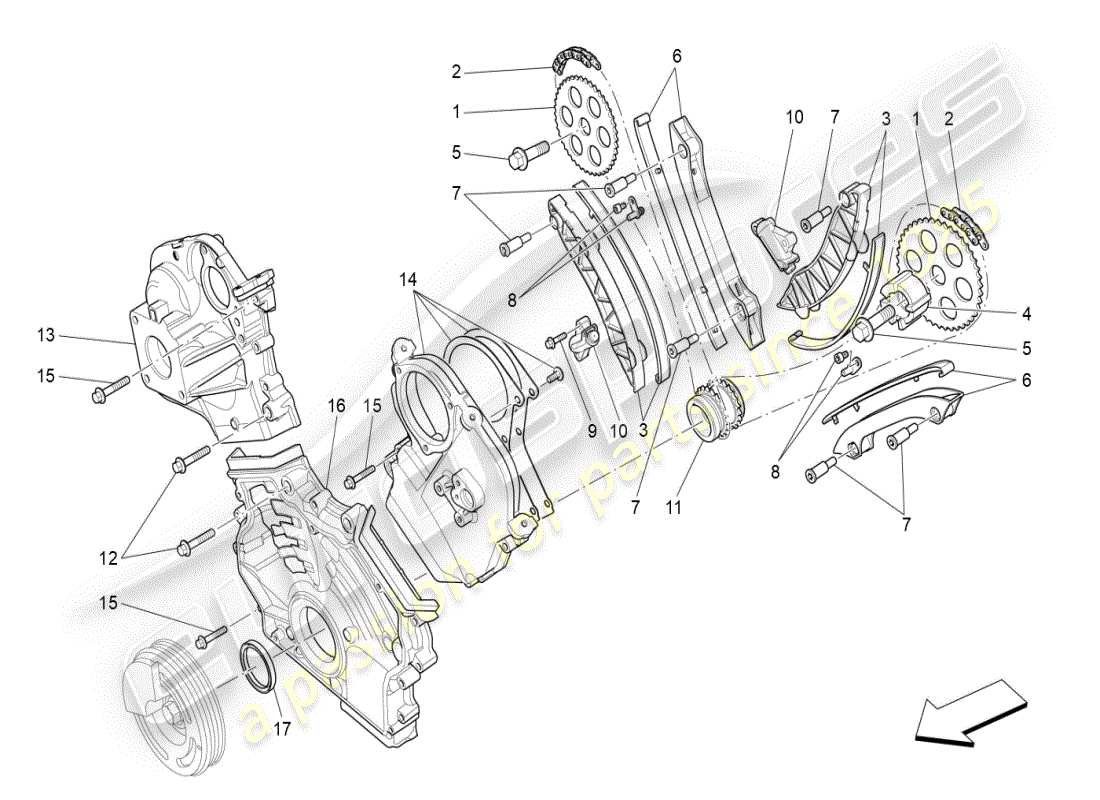 maserati ghibli (2021) timing-teilediagramm