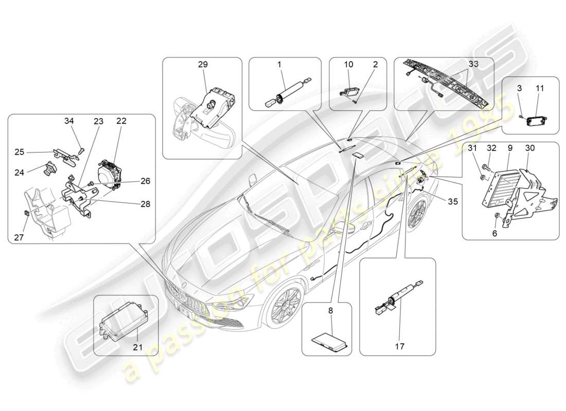 maserati ghibli (2017) it-system-teilediagramm