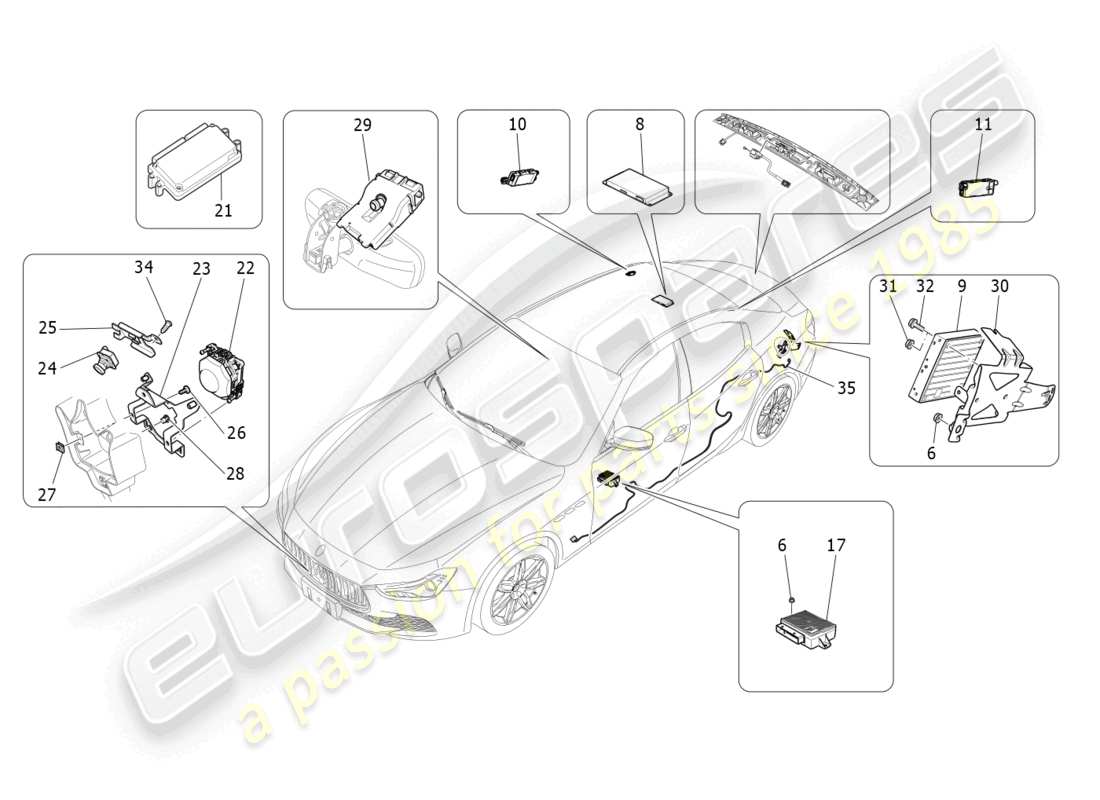 maserati ghibli (2017) it-system-teilediagramm