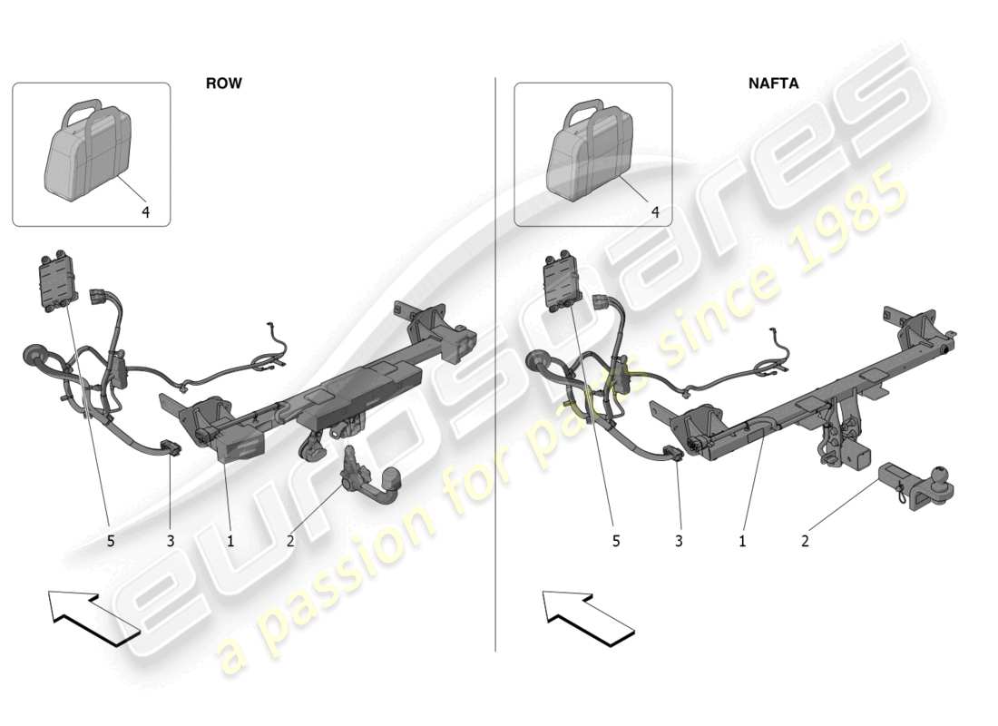 maserati grecale trofeo (2023) standardmässig mitgeliefertes teilediagramm