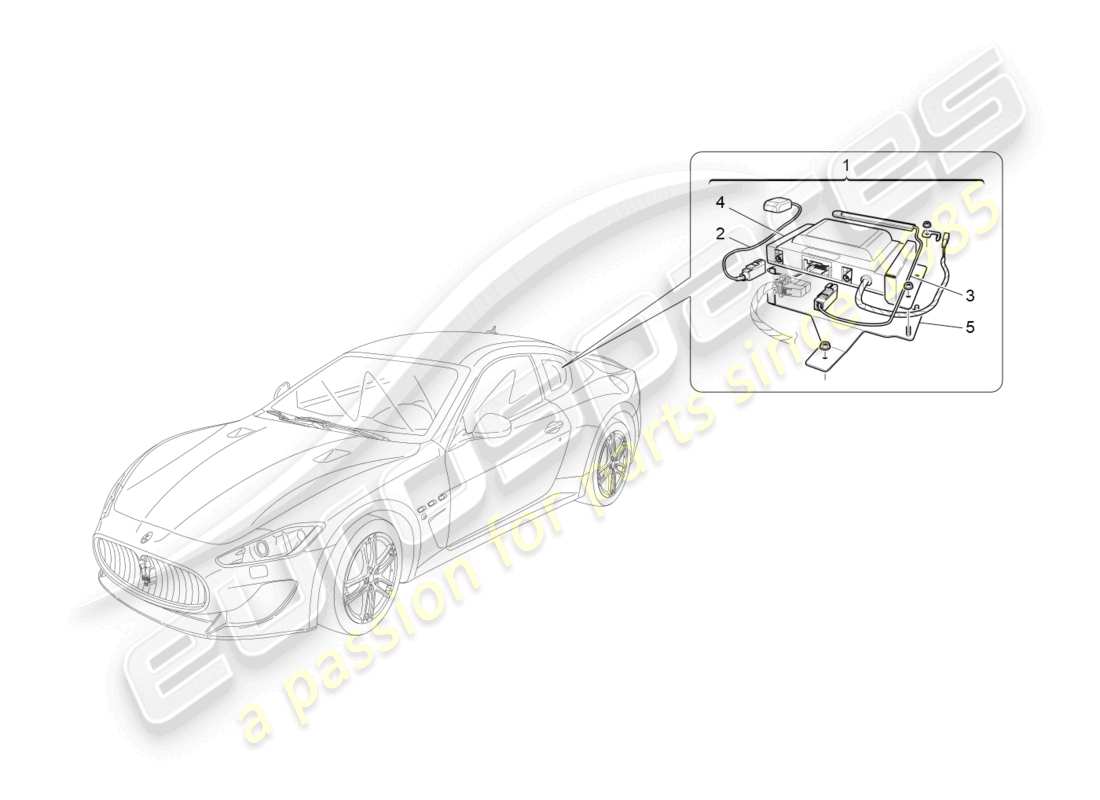 maserati granturismo mc stradale (2013) alarm- und wegfahrsperrensystem teilediagramm