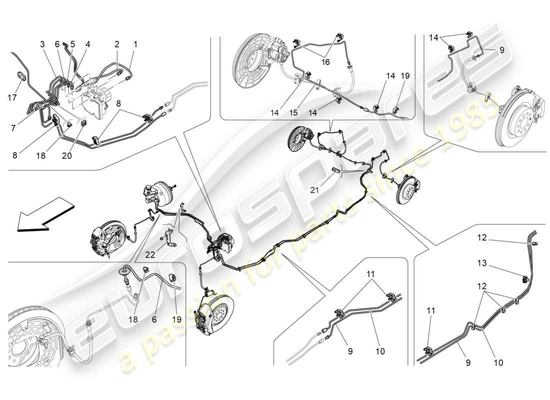 maserati levante modena (2022) lines ersatzteildiagramm