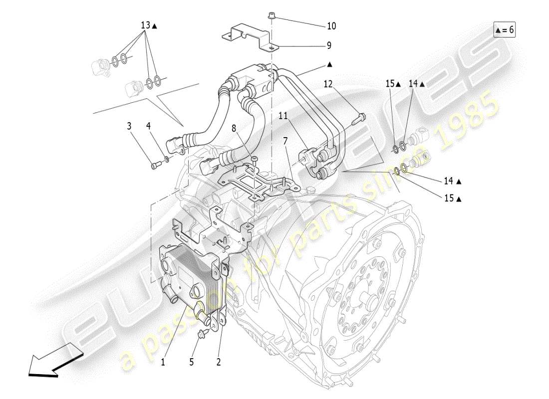 maserati ghibli (2021) schmierung und getriebeölkühlung teilediagramm