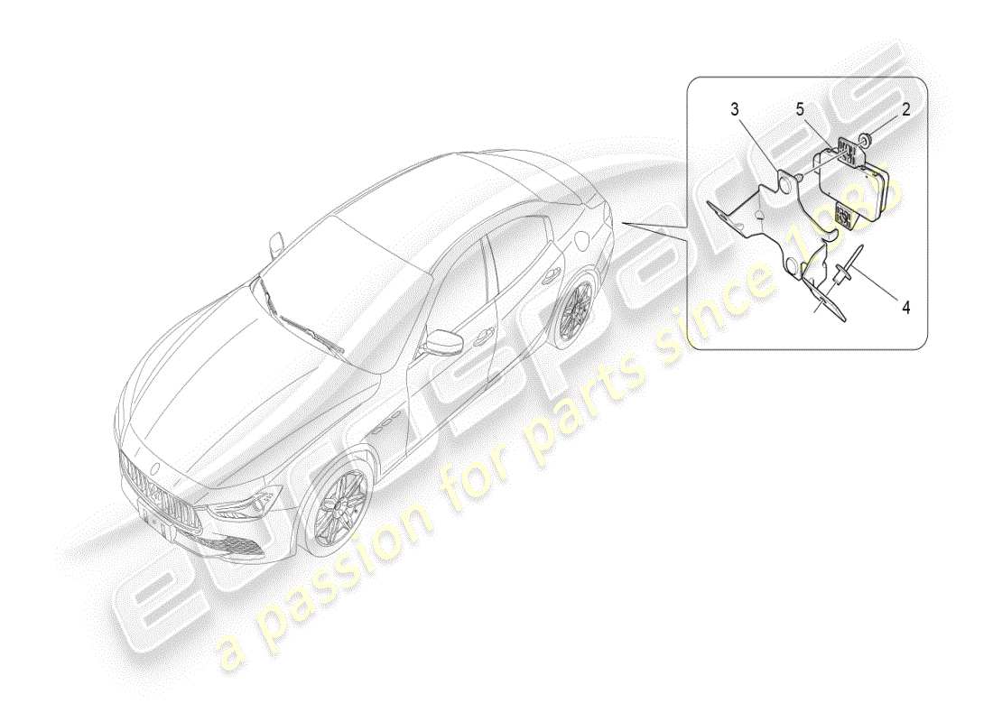 maserati ghibli (2019) reifendrucküberwachungssystem teilediagramm