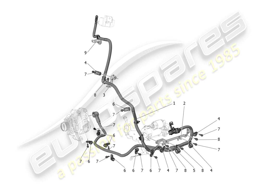 maserati mc20 (2022) hauptverkabelung teilediagramm