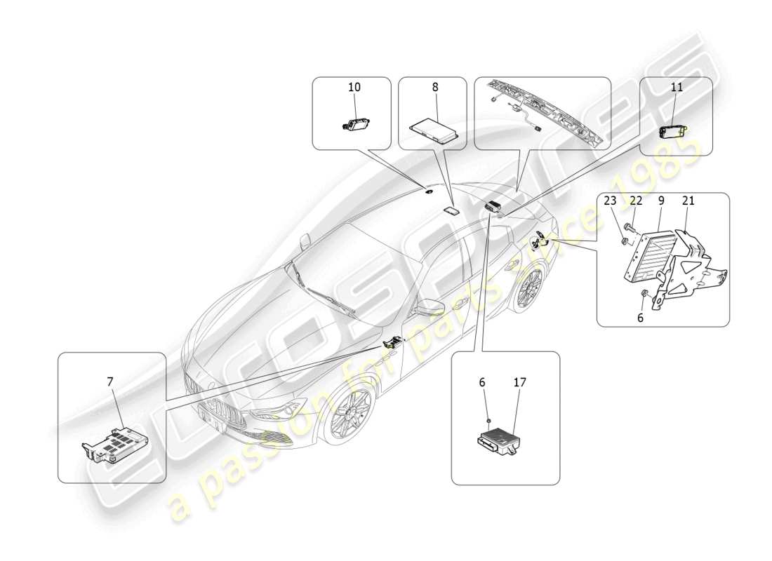 maserati ghibli (2016) it-system-teilediagramm