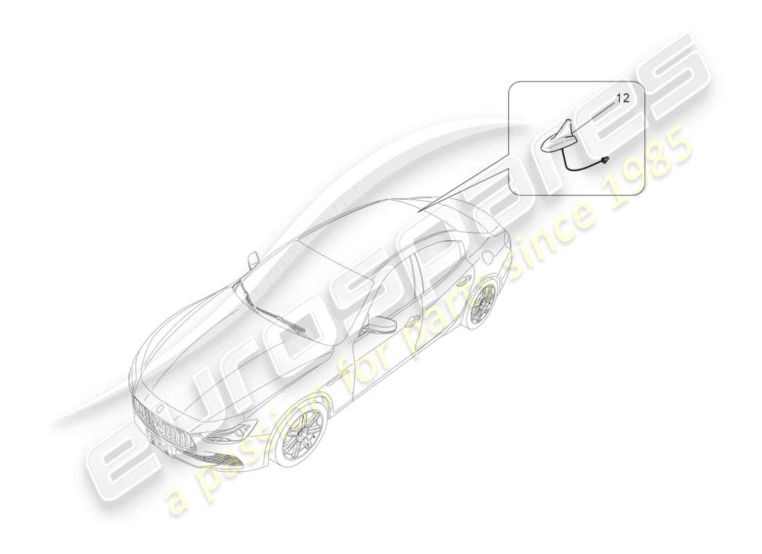 maserati ghibli (2016) empfangs- und verbindungssystem teilediagramm