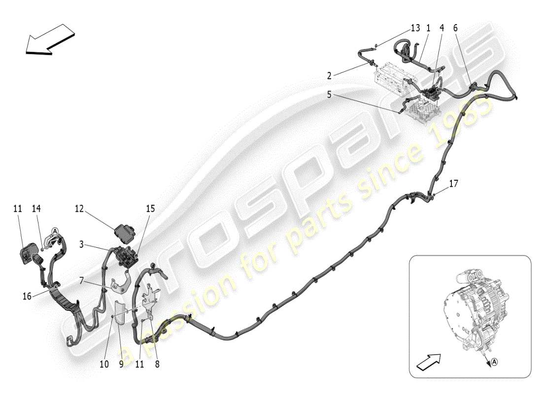 maserati grecale modena (2023) hauptverkabelung teilediagramm