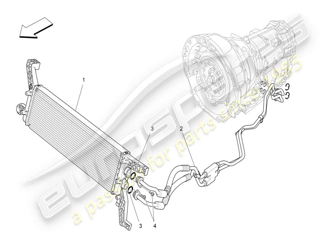 maserati ghibli (2021) schmierung und getriebeölkühlung teilediagramm