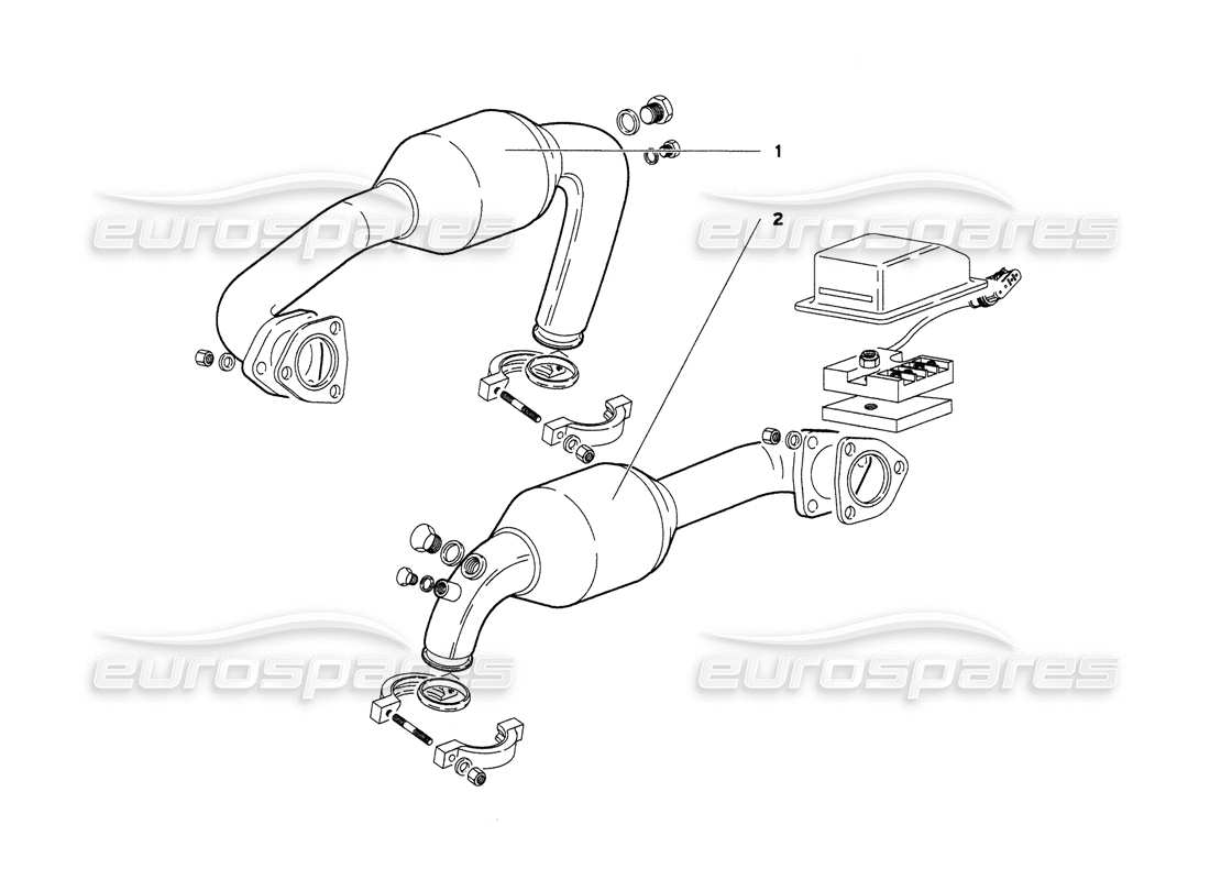 lamborghini diablo 6.0 (2001) abgassystem (meine 2001) teilediagramm