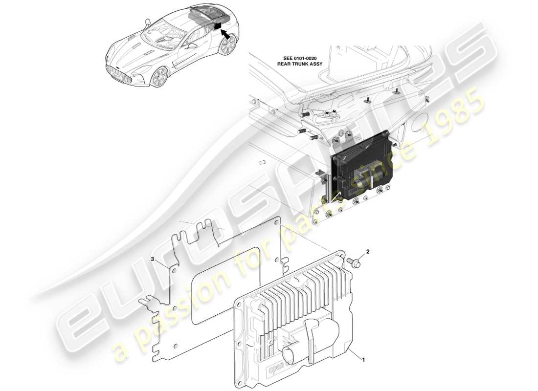 aston martin one-77 (2011) teilediagramm des pi-shurlock-controllers