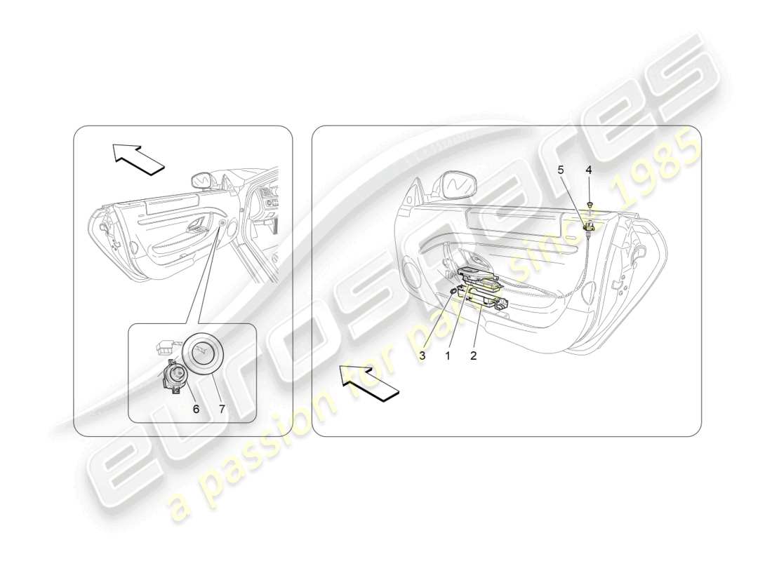 maserati granturismo mc stradale (2013) türgeräte ersatzteildiagramm