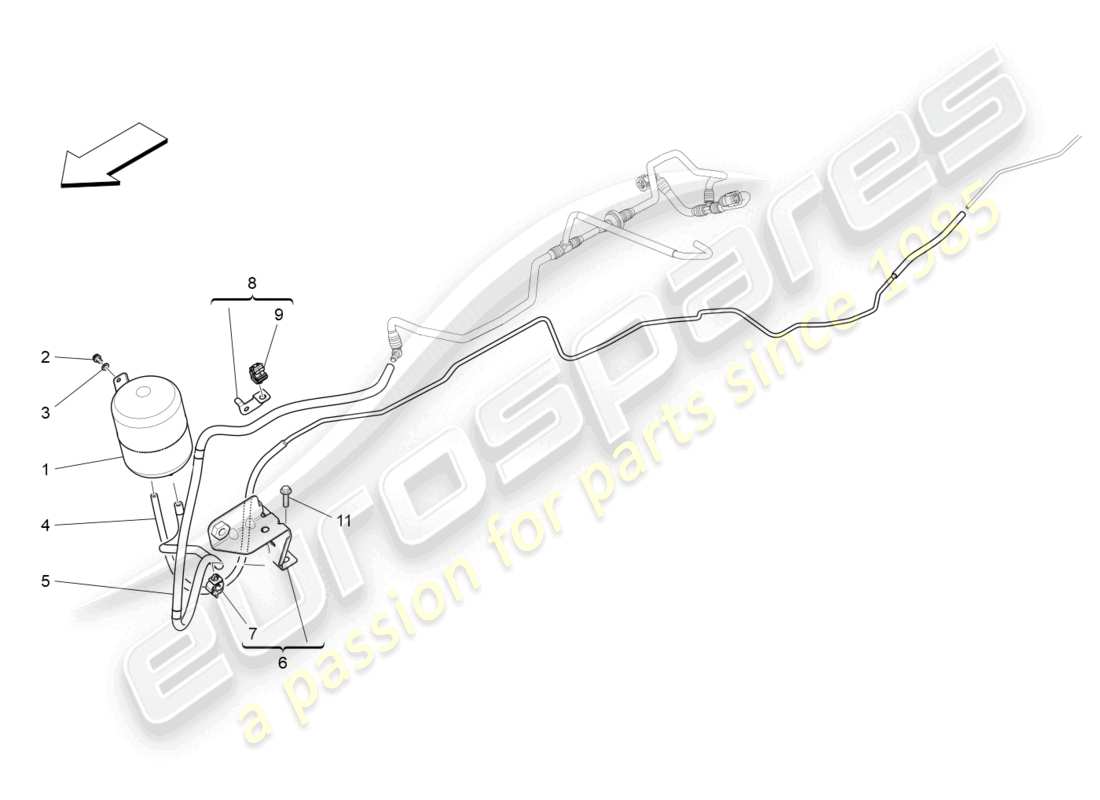 maserati ghibli (2016) zusatzluftsystem teilediagramm