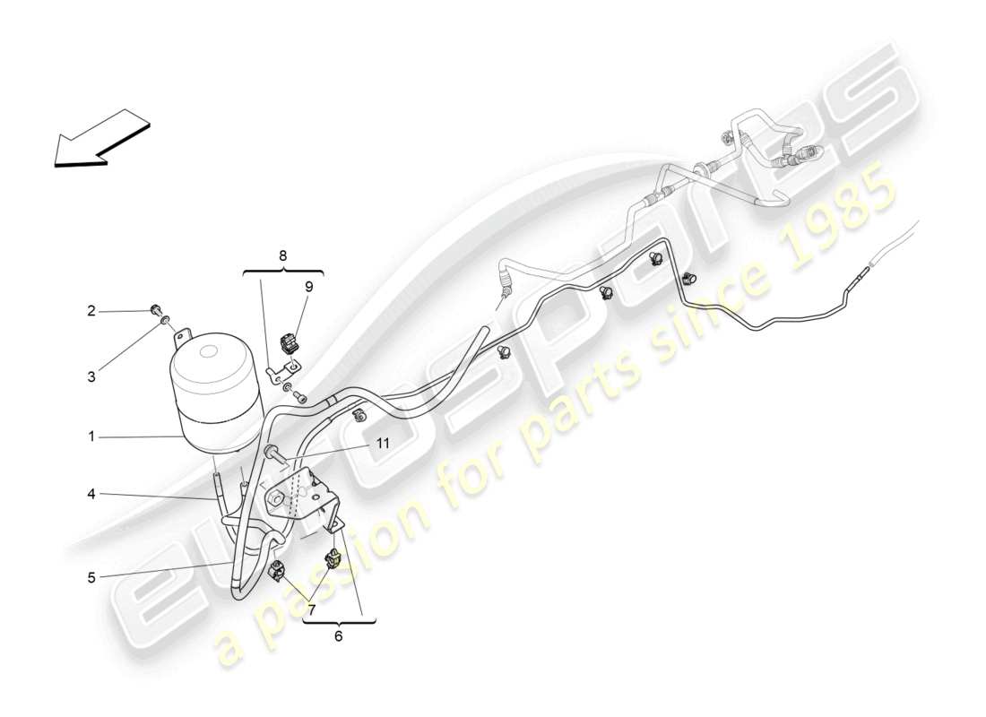 maserati levante (2020) zusatzluftsystem teilediagramm