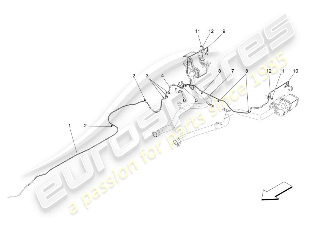 maserati levante modena s (2022) zusatzluftsystem teilediagramm