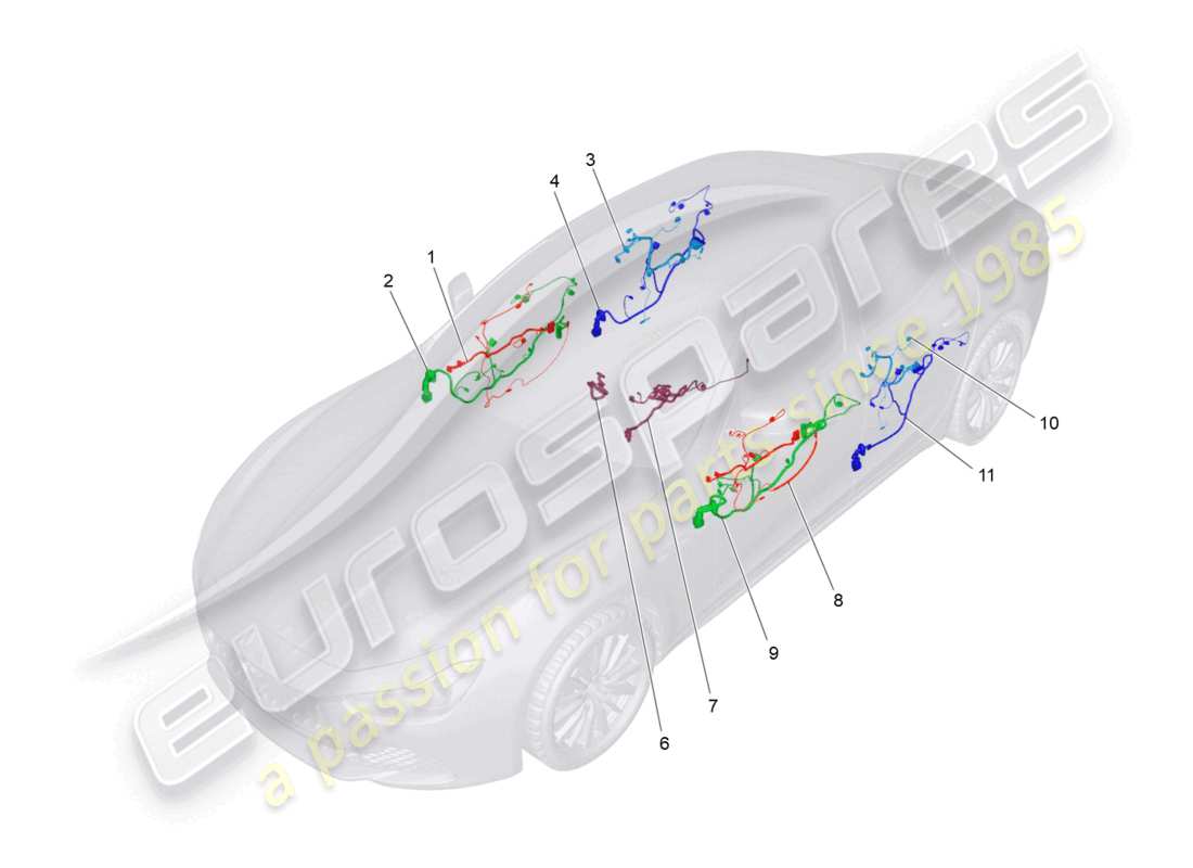 maserati ghibli (2015) hauptverkabelung teilediagramm