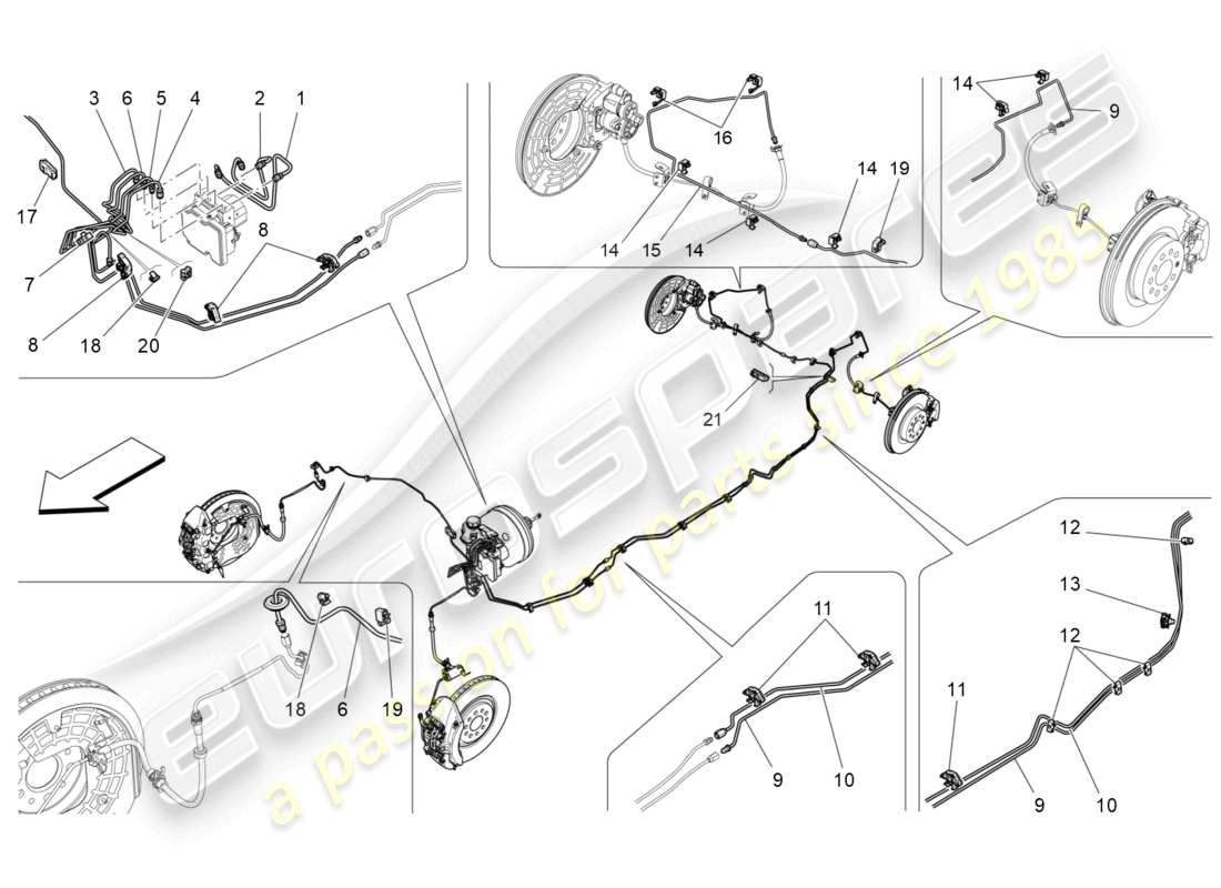 maserati levante (2017) lines ersatzteildiagramm