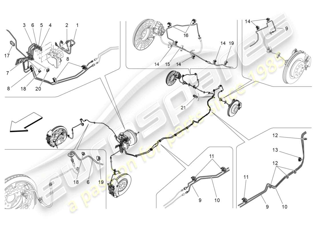 maserati levante zenga (2020) lines ersatzteildiagramm
