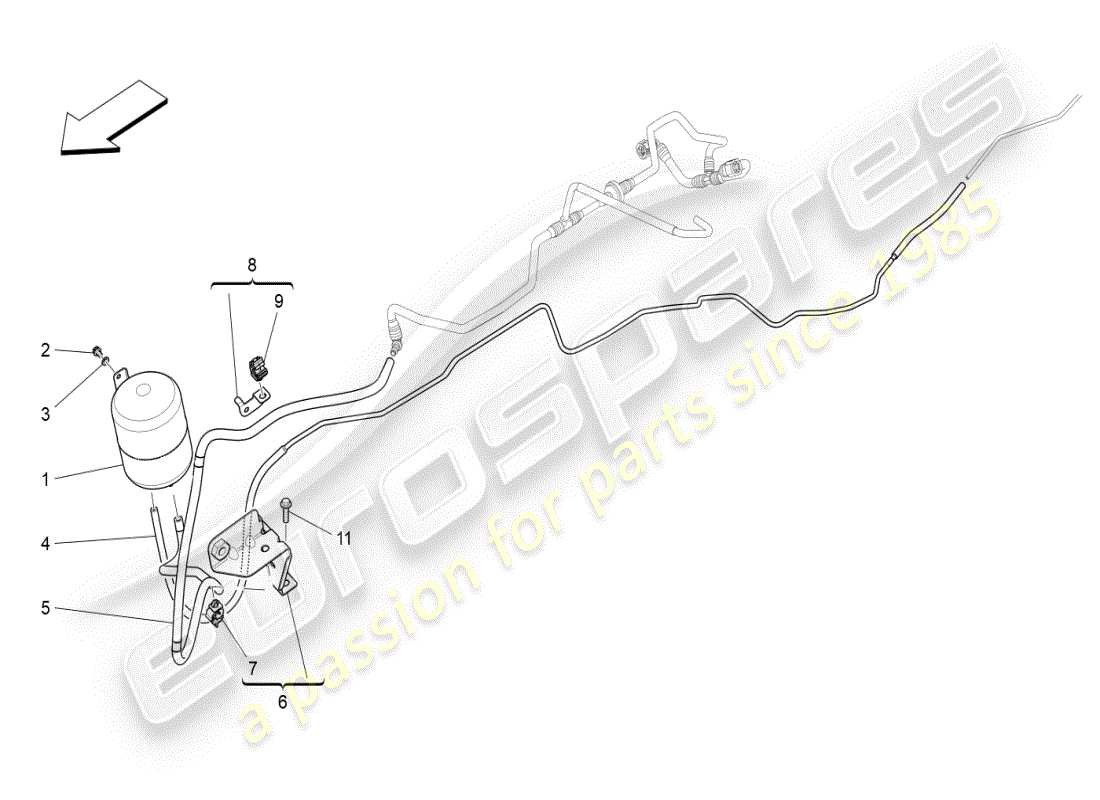 maserati ghibli (2021) zusatzluftsystem teilediagramm