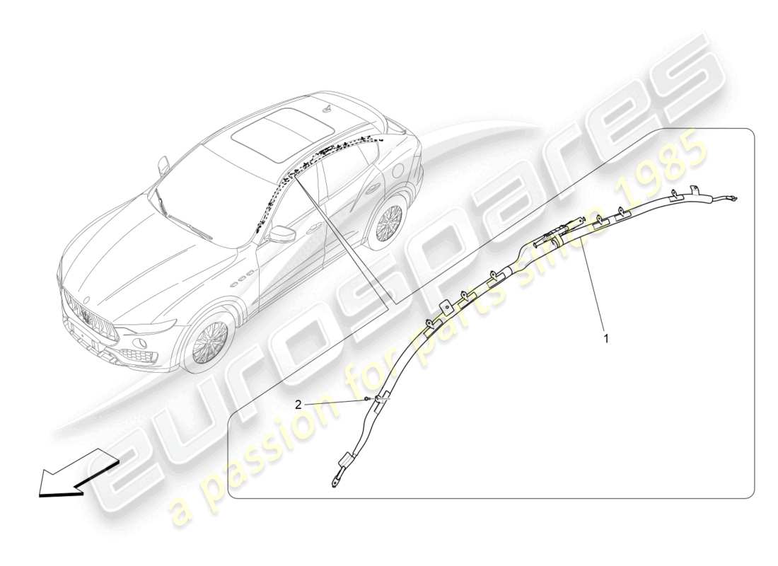 maserati levante (2017) window bag system teilediagramm