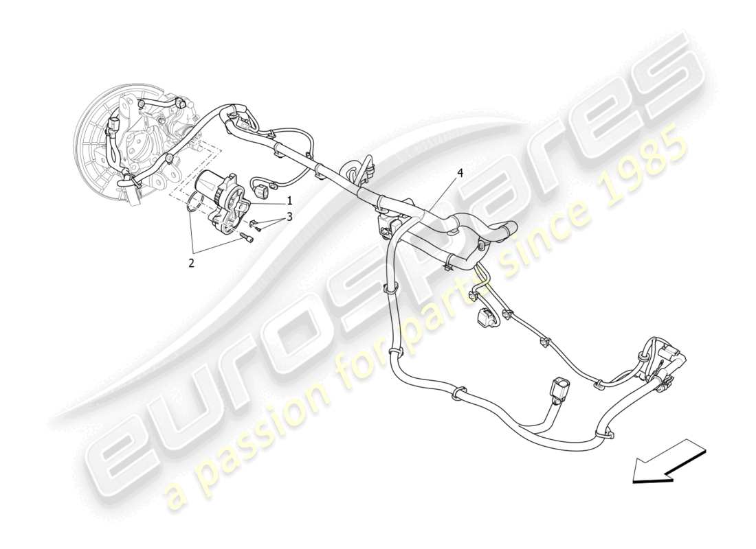 maserati levante modena (2022) feststellbremse teilediagramm