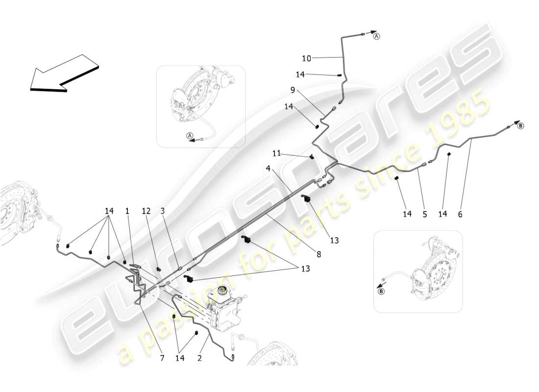 maserati mc20 (2022) lines ersatzteildiagramm