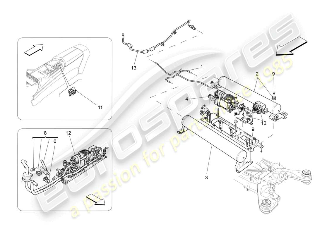 ein Teilediagramm aus dem Maserati Levante Trofeo (2020) Teilekatalog