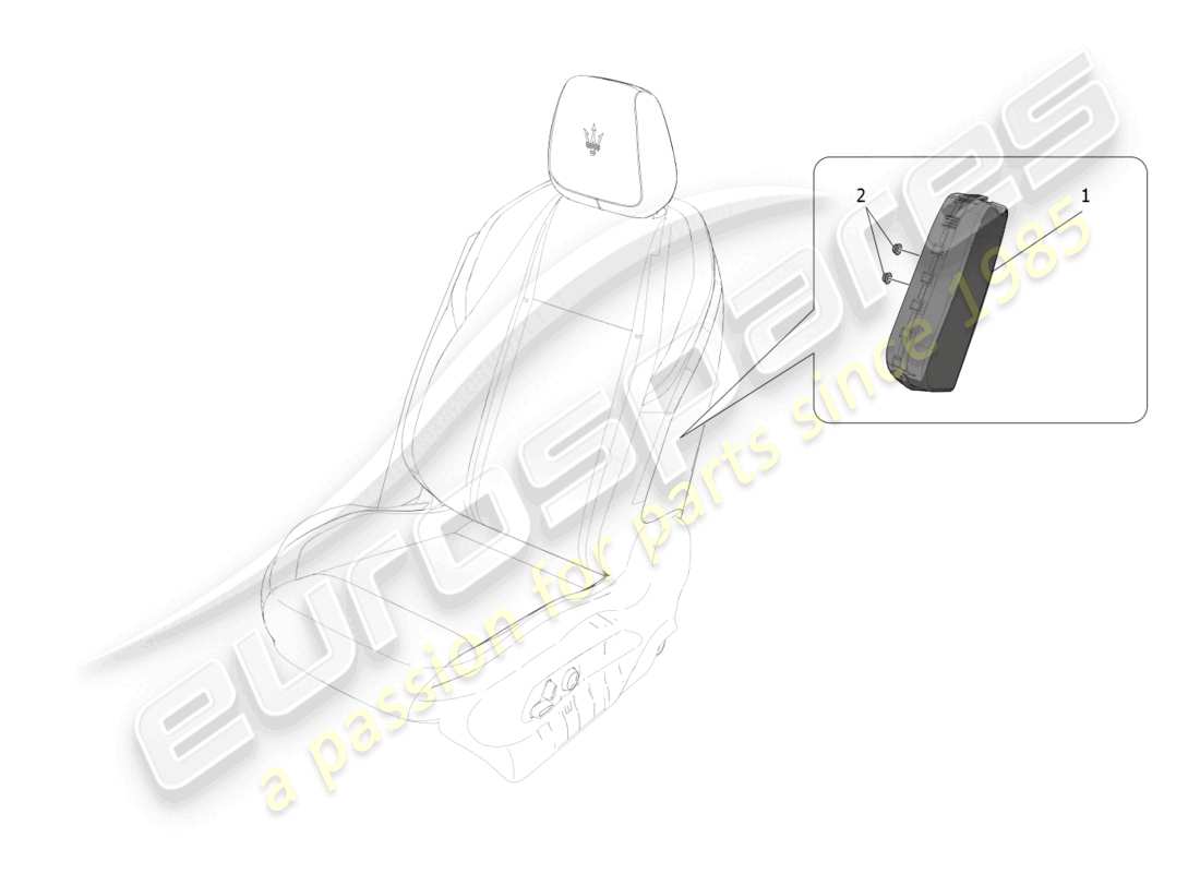 maserati grecale trofeo (2023) teilediagramm für vorderes seitentaschensystem