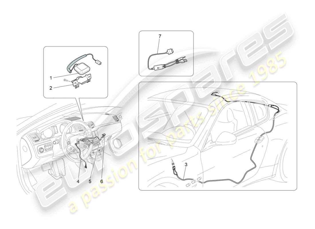 maserati granturismo mc stradale (2013) empfangs- und verbindungssystem teilediagramm